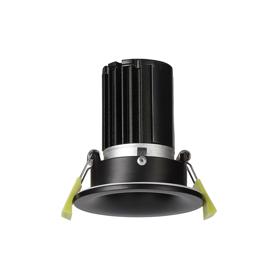 DM200771  Bruve 10 Tridonic Powered 10W 4000K 810lm 36° CRI>90 LED Engine Matt Black Fixed Round Recessed Downlight, Inner Glass cover, IP65